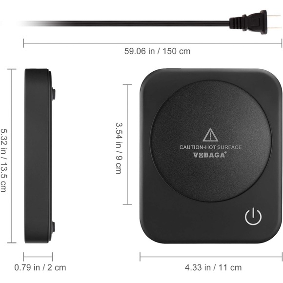 VOBAGA Coffee Mug Warmer, 4 Hours Auto Shut Off Cup Warmer for Office Home Desk. - Picture 5 of 8